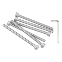 Uxcell 6 Pcs M8 x 100mm Hex Socket Head Cap Screws Bolts, 304 Stainless Steel Screws with Wrench