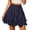 Blue, variant on Women's Tennis Skirts Summer Lazy Casual Pleated High Waisted Lace Edged Half Length Skirt Red XL