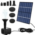 thumbnail image 4 of Solar Fountain with 5 Nozzles Portable Solar Power Water Pump Panel Kit Multipurpose Solar Pond Pump Outdoor Solar Water Fountain Pump for Garden Small Pond Pool Fish Tank Bird Bath, 4 of 10
