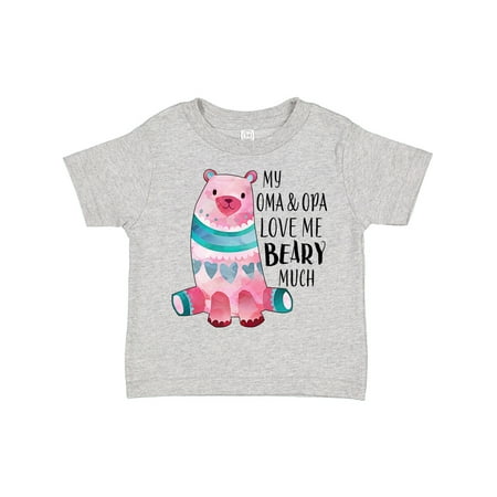 

Inktastic My Oma and Opa Love Me Beary Much with Cute Bear Gift Toddler Boy or Toddler Girl T-Shirt