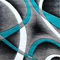 thumbnail image 5 of Flash Furniture Atlan Rectangular Contemporary White, Black, Grey, Turquoise Area Rug, 3' x 10', 5 of 6