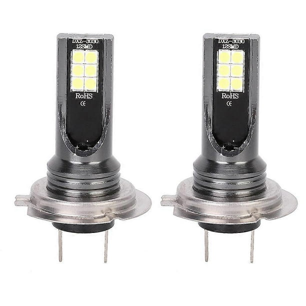 2pcs H7 12LED Car Headlight Headlamp 3000K 24W 1000LM High Bright Fog Light
