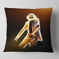 thumbnail image 2 of Designart Moonwalker in Dance Style - Modern Portrait Throw Pillow - 16x16, 2 of 5