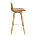 thumbnail image 3 of MOE'S Home NAPOLI Tabouret de Bar en Cuir Beige, 3 of 6