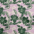 thumbnail image 1 of oneOone Cotton Jersey Dark Green Fabric Asian Floral Sewing Material Print Fabric By The Yard 58 Inch Wide, 1 of 4