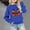 Blue, variant on Bnwani Christmas Kids Pullover Sweatshirts Crew Neck Long Sleeve Casual Print Green Size 2-3t