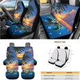 thumbnail image 7 of Qpednta 15Pcs Hawaiian Turtle Car Seat Covers Full Set Auto Accessories, Steering Wheel Cover, Seat Belt Covers, Trash Bin, Coasters, Vent Storage, Rear View Mirror Cover, Universal for SUV Sedan, 7 of 7