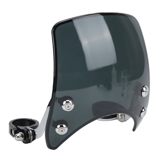 Carenado para faro delantero de motocicleta, ajustable a 180°, universal, para horquilla delantera de 1,5 a 1,6 pulgadas, color negro