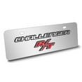 thumbnail image 2 of Dodge Challenger R/T 3D Logo 12" x 4.25" European Look Chrome Half-Size Stainless Steel License Plate, 2 of 5
