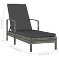 thumbnail image 2 of vidaXL Patio Lounge Chair with Cushion and Adjustable Backrest Poly Rattan, 2 of 7