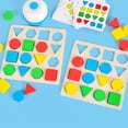 thumbnail image 4 of Juego de combinación de formas,Bloques de tablero con formas geométricas Montessori,Juego de combinación de rompecabezas de formas con tarjetas ,Rompecabezas de forma de Hugo Juego de combinación de formas, 4 of 10