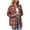 Brick Red, variant on Womens Plaid Flannel Shacket Button Down Long Sleeve Casual Jackets Coats Fall Fashion Clothes Plus Size Baggy Trendy Shirts Pink, S