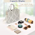 thumbnail image 5 of FORMRS Womens Corduroy Tote Bag Crossbody Shoulder Handbag with Pocket, Light Gray Pattern, 5 of 7