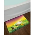 thumbnail image 2 of St. Patrick's Day Bath Mat, Magical Scene Party Celebration Meadow Balloons Hat And Gold, Non-Slip Plush Mat Bathroom Kitchen Laundry Room Decor, 29.5 X 17.5 Inches, Green Purple and Yellow, Ambesonne, 2 of 2