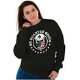 thumbnail image 5 of No Quarter Given Skull American Flag Sweatshirt for Men or Women Brisco Brands S, 5 of 6