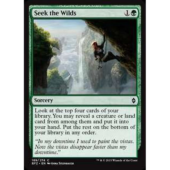 MtG Battle for Zendikar Common Seek the Wilds (Foil) #189
