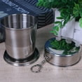 thumbnail image 4 of Vaso de agua retráctil portátil de 240 ml, vaso plegable de acero inoxidable para vino, mini vaso telescópico plegable, 4 of 8