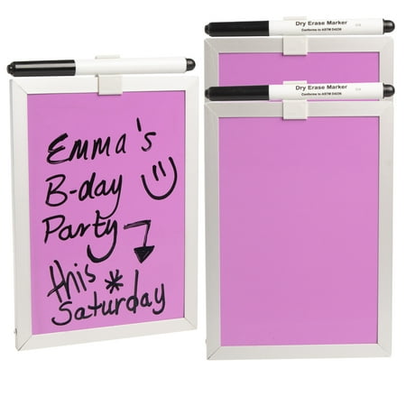 Foray (3 Pack) 5x7 Magnetic Dry Erase Board Small + Dry Erase Markers White Board for School Home Office