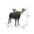 thumbnail image 6 of Hi-Line Gift 24” Standing Moose Garden Statue, Driftwood Composition, Intricate Detail, 6 of 7