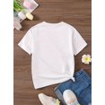 thumbnail image 2 of Camiseta infantil con estampado de gato y té de leche de dibujos animados, camiseta de verano de manga corta para niñas, cómoda camiseta de manga corta con cuello redondo, perfecta para ropa inform, 2 of 6