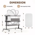 thumbnail image 5 of LINLUX Baby Bassinet,6-Height Adjustable Bedside Bassinet with Wheels,Mosquito Net & All-Sided Mesh, Gray, 5 of 8