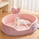 thumbnail image 4 of Cama Rosa Suave Para Mascotas, Comodidad Para Todas Las Estaciones Camas Para Gatos Para Perros Pequeños Cama Con Cojín Para Perros Y Gatos Con Fundas Extraíbles Y Lavables Cama, 4 of 7