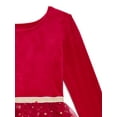 thumbnail image 6 of Dreaming of Lucy Toddler Girls Velvet Glitter Tutu Dress with Long Sleeves, Sizes 12M- 5T, 6 of 7