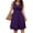 Violet, variant on POSESHE Plus Size Women's Solid Sleeveless Evening Gown, Flowy V-Neck Midi Dress with Pockets