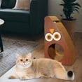 thumbnail image 1 of Almohadilla para rascar para gatos Salvador de cartón rascador nido juguetes de actividad de papel patrón de ojo único, 1 of 10