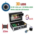 thumbnail image 2 of Double lamp 30 LEDs 9" Inch 15M 30M 50M 1000TVL Fishing Camera 15pcs White LEDs + 15pcs Infrared Lamp For Ice/Sea/River Fishing ,Fishing Observation Device, 2 of 7