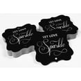 thumbnail image 4 of Inkdotpot Pack Of 100 Let Love Sparkle Wedding Paper Tags DIY Craft Bracket Shape Real Silver Foil Hang Tags, 4 of 6