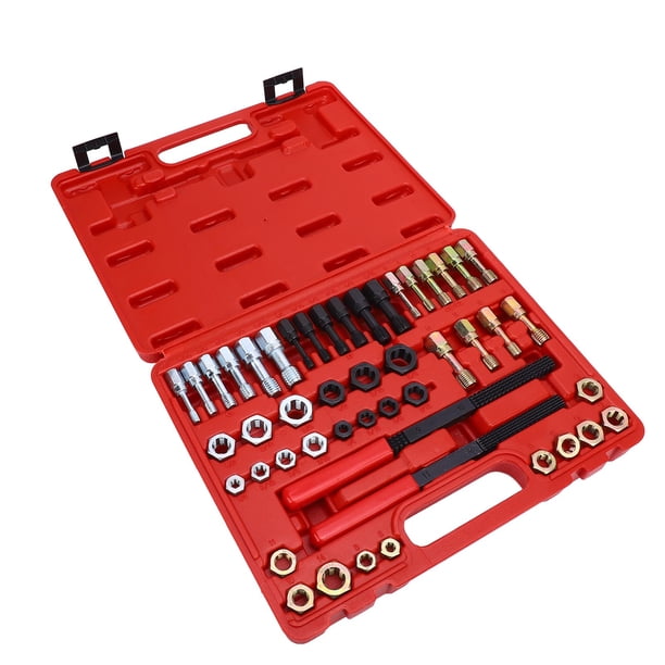 Conjunto de Cazador de subprocesos, Kit de Herramientas de reparación de lectura de unc tamamos Métricos de 48 piezas acero eficiente para mantenimiento