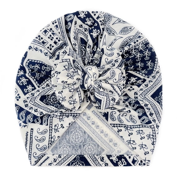 Otqutp Toddler Yoga Hat Baby Boys Girls Print Beanie Bowknot Elastics Turban Hat 0 to 3 Years Soft Cute Toddler Cap