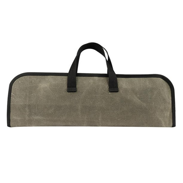 Bolsa de cuchillo de lona de aceite de lujo, bolsa de rollo, estuche de transporte, bolsa de cocina, bolsillos de almacenamiento portá