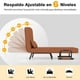 thumbnail image 5 of Costway Sofá Cama Convertible Plegable Silla de Dormir Individual Respaldo Ajustable Cojín Desmontable Almohada Tapizado de Hogar Oficina Café, 5 of 9