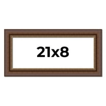 21x8 Copper and Brown Real Wood Picture Frame Width 2 inches | Interior Frame Depth 0.5 inches |