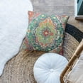 thumbnail image 5 of Boho Pillow Cover 20x20 Vintage Throw Pillow Covers Bohemian Antique Ethnic Decorative Pillow Cases Home Decor Square Linen Pillowcase, Green Orange, 5 of 6