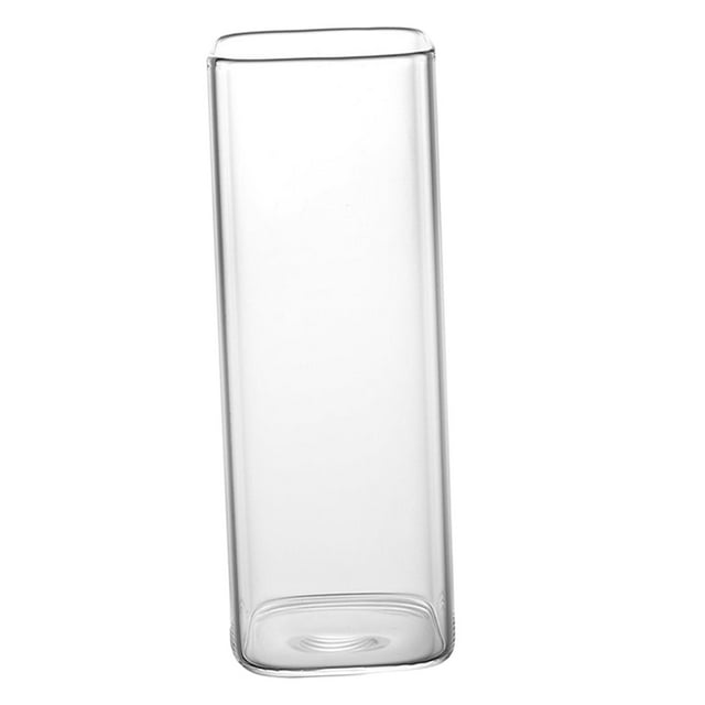 Highball Glass, Tall Glass Cups, Square, for Juice, Iced Coffee, for Daily Use, 470ml