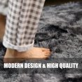 thumbnail image 3 of Soft and Plush Living Room Rug - Modern Style Stain-Resistant Bedroom Rug Size: 60 * 140 cm, Color: Dark Gray, 3 of 5