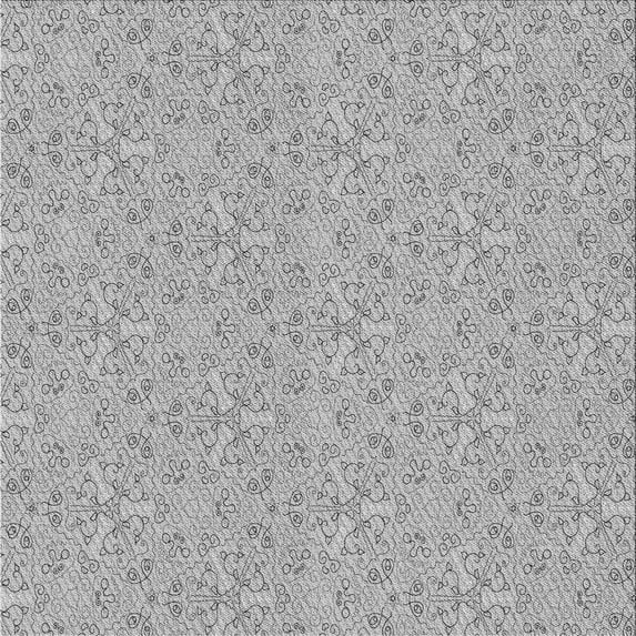 Ahgly Company Indoor Square Patterned Platinum Silver Gray Area Rugs, 4' Square