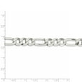 thumbnail image 5 of 925 Sterling Silver 9.5mm Polished Flat Figaro Chain 20 Inch, 5 of 7