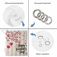 thumbnail image 3 of Happy Valentines Day Shower Curtain Set - Long 72" x 84" Washable Bathtub Curtain with 12 Hooks, Red Love Branches Spring Beige Waterproof Fabric Stall Shower Curtains for Bathroom/Bathtub Décor, 3 of 6