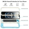 thumbnail image 2 of ELEHOLD Rugged Case for iPhone 16e 2025, with 360° Rotation Ring Stand, Military Grade Drop Shockproof Protection Full Body Heavy Duty Case for iPhone 16e 2025,Lightblue, 2 of 5