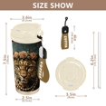 thumbnail image 2 of BZSMCE Coffe Bottles Stainless Steel Water Bottle With Fasshion Leopard with Floral Crown Pearls Printed, 2 of 8
