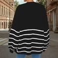 thumbnail image 7 of FDGIU Cardigan Sweaters for Women Trendy Cardigans Women's Striped Long Sleeved Knitted Contrasting Cardigan Sweater Jacket, 7 of 7