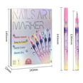 thumbnail image 3 of 12 Colors Nail Art Pens Set Nail Art Markers,2025 Nail Polish Pens Drawing Painting Pen for Home Salon,Quickly Dry Nail Art Nail DIY Decoration for Adult Pink1, 3 of 5