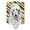 White, variant on Black Standard Poodle Candy Cane Christmas Ceramic Night Light