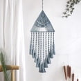 thumbnail image 3 of Tapiz de de macramé tejido de bohemio para colgar pared hecho gris Gloria Atrapasueños de macramé, 3 of 7
