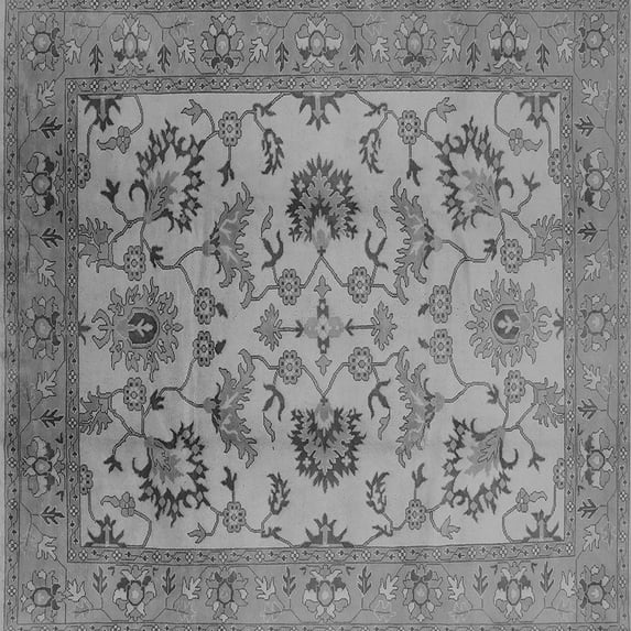 Ahgly Company Indoor Square Oriental Gray Traditional Area Rugs, 3' Square