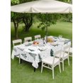 thumbnail image 3 of Outdoor Tablecloth with Umbrella Hole and Zipper, Christmas Tree Rectangle Table Cloth 54x80 Inch Waterproof Tablecloth, Xmas Green Cartoon Tree Snowflakes Farmhouse Picnic Table Cover for Patio, 3 of 7